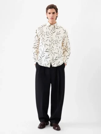 The Simon long-sleeve shirt Foliage print shirt