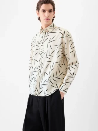 The Simon long-sleeve shirt Foliage print shirt