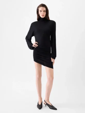 The Spallina dress Draped turtleneck dress