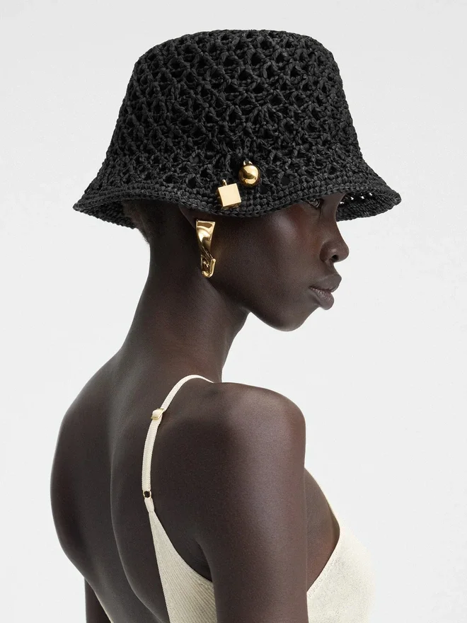 The Spiaggia bucket hat Raffia charm bucket hat The Spiaggia bucket hat Raffia charm bucket hat