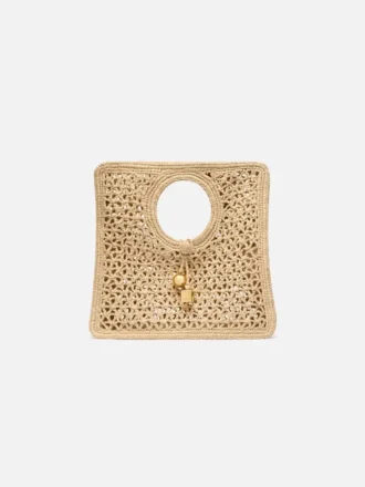 The Spiaggia small square bag Small square raffia bag