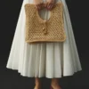 The Spiaggia small square bag Small square raffia bag The Spiaggia small square bag Small square raffia bag