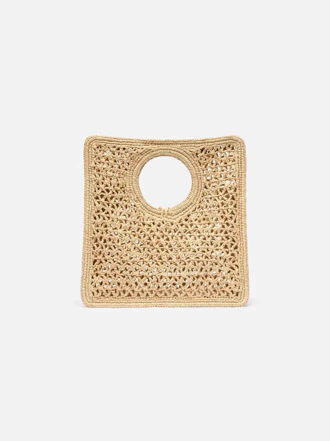 The Spiaggia small square bag Small square raffia bag The Spiaggia small square bag Small square raffia bag