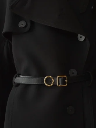 The thin Regalo belt Circle and square thin buckle belt