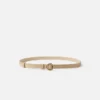 The thin Salon belt Overlapping circle and square buckle belt The thin Salon belt Overlapping circle and square buckle belt