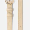 The thin Salon belt Overlapping circle and square buckle belt The thin Salon belt Overlapping circle and square buckle belt