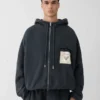 The Torneo hoodie Rosemary label zipped hoodie The Torneo hoodie Rosemary label zipped hoodie