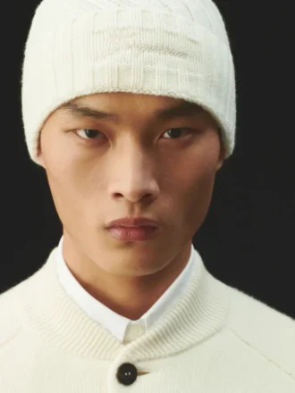 The Tourni beanie Twisted embroidered beanie