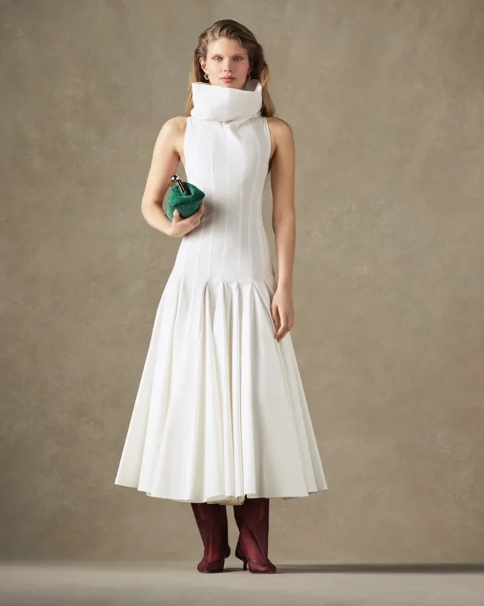 The Triana dress Flared godet dress