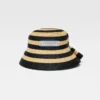 The Vela hat Folded raffia bucket hat