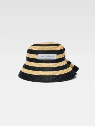 The Vela hat Folded raffia bucket hat