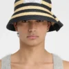 The Vela hat Folded raffia bucket hat