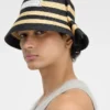 The Vela hat Folded raffia bucket hat