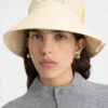 The Vela hat Folded raffia bucket hat